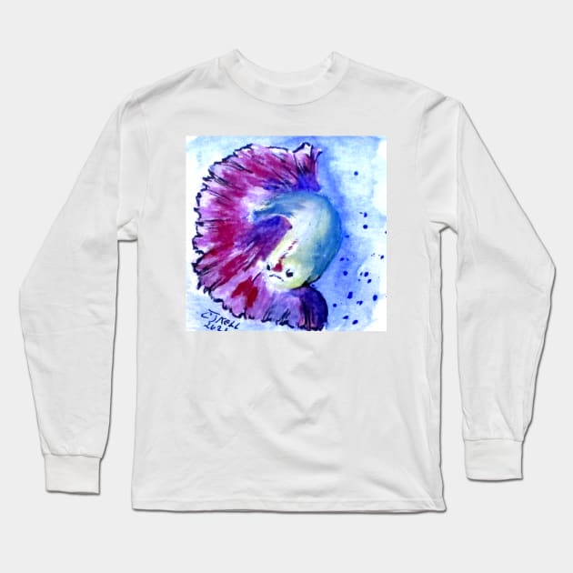 Betta Fish No2 Long Sleeve T-Shirt by cjkell